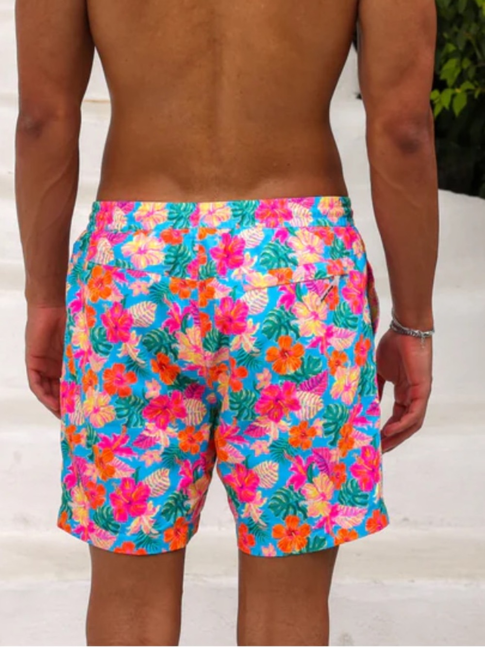 Kulani Kinis Neon Floral Swim Trunks in Paradise Pop - Picture 2 of 6